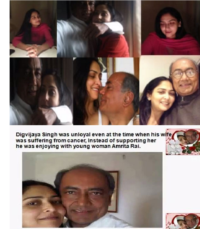 Digvijay Singh Porn Mms Scandle - Digvijaya Singh confirms his relationship with journalist Amrita Rai on  Twitter