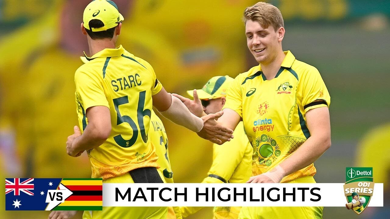 Australia V Zimbabwe 1st ODI 2022 Highlights: Green’s Five, Maxi ...