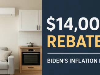 : "$14,000 REBATE?" and "BIDEN'S INFLATION LAW"
