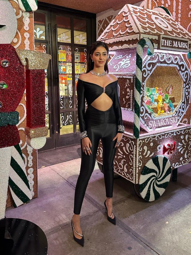 Photos: Ananya Panday stuns fans in a bold black jumpsuit