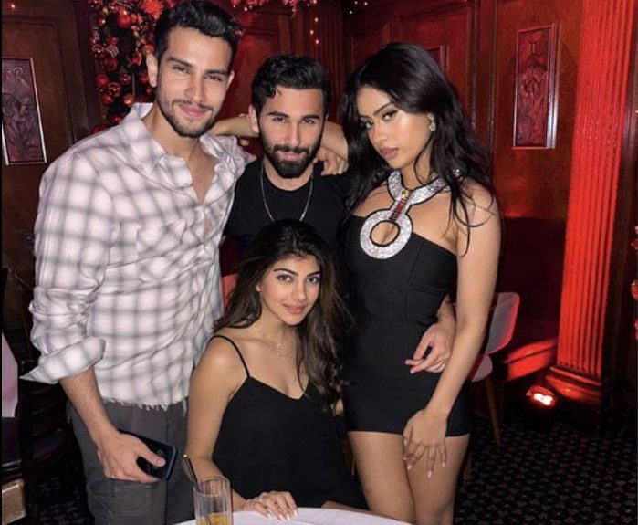 Pics: Nysa Devgan Stuns as a Christmas Star In Her Cutout Black Mini Dress