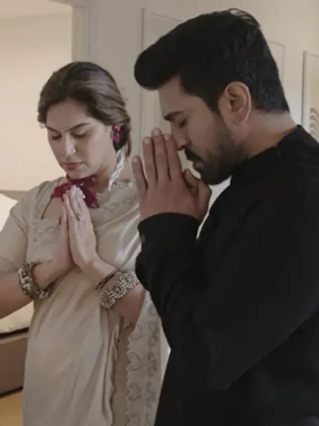 ‘Oscar 2023’ Ram Charan, wife Upasana setsup small temple