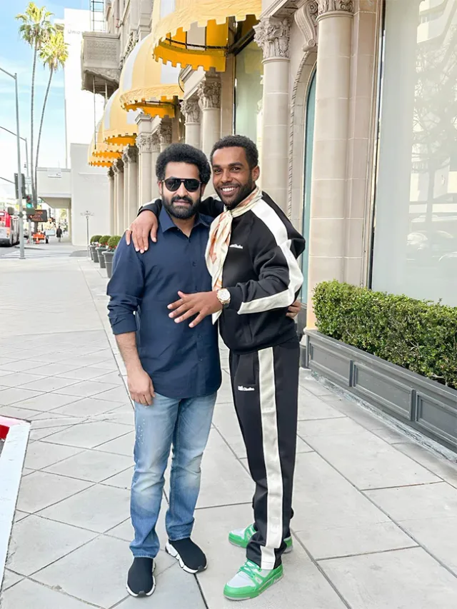 PICS: Jr NTR Meets Lucien Laviscount  In a Los Angeles Cafe