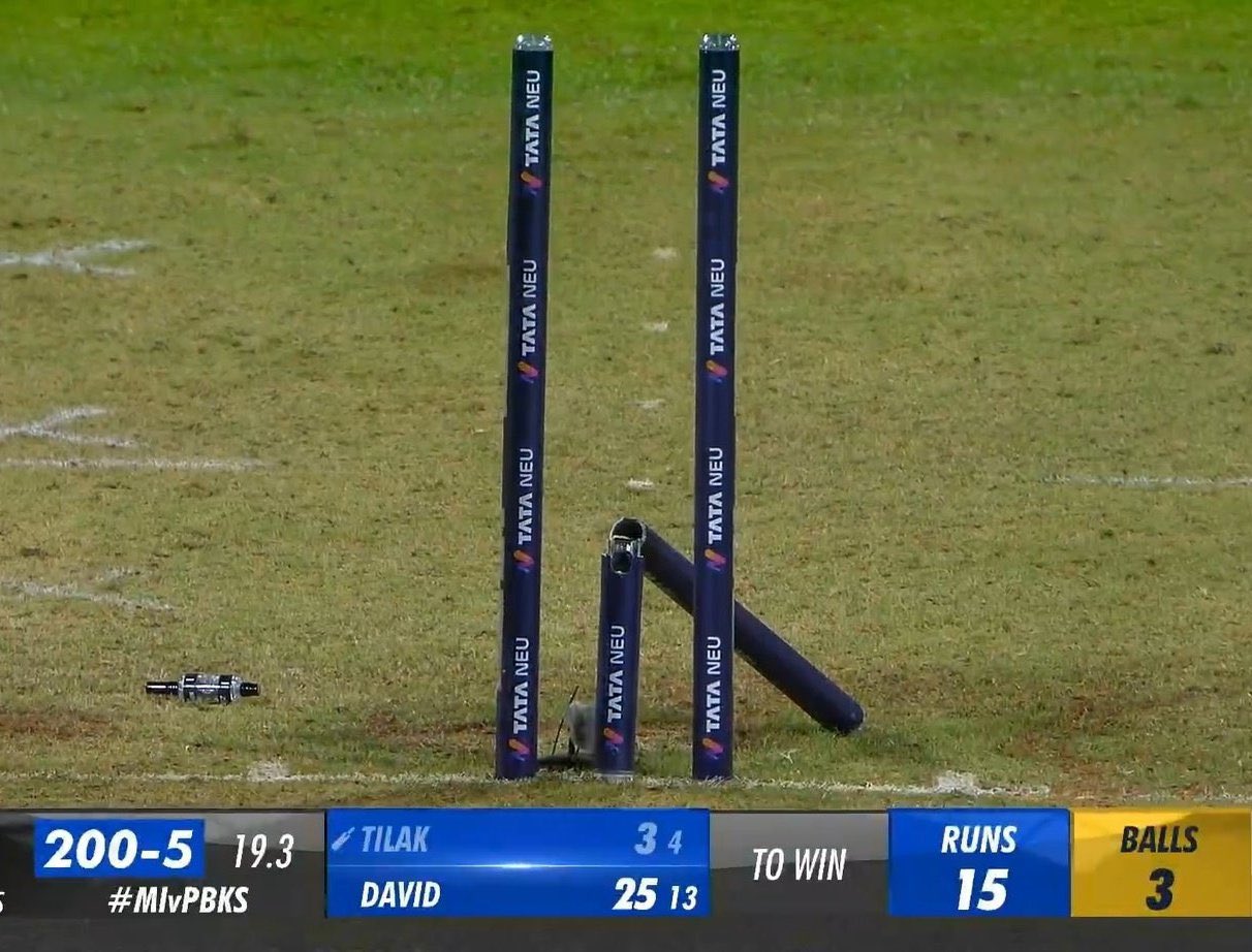 Arshdeep Singh breaks the middle stump twice in the 20th over
