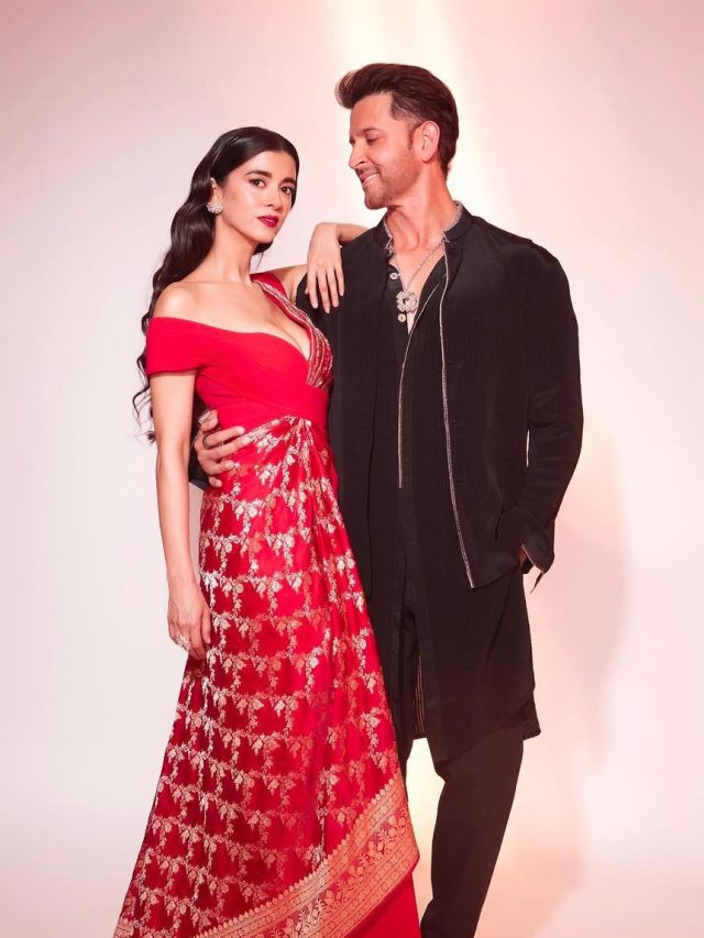 Saba Azad stuns in red as she joins Hrithik Roshan for a photoshoot