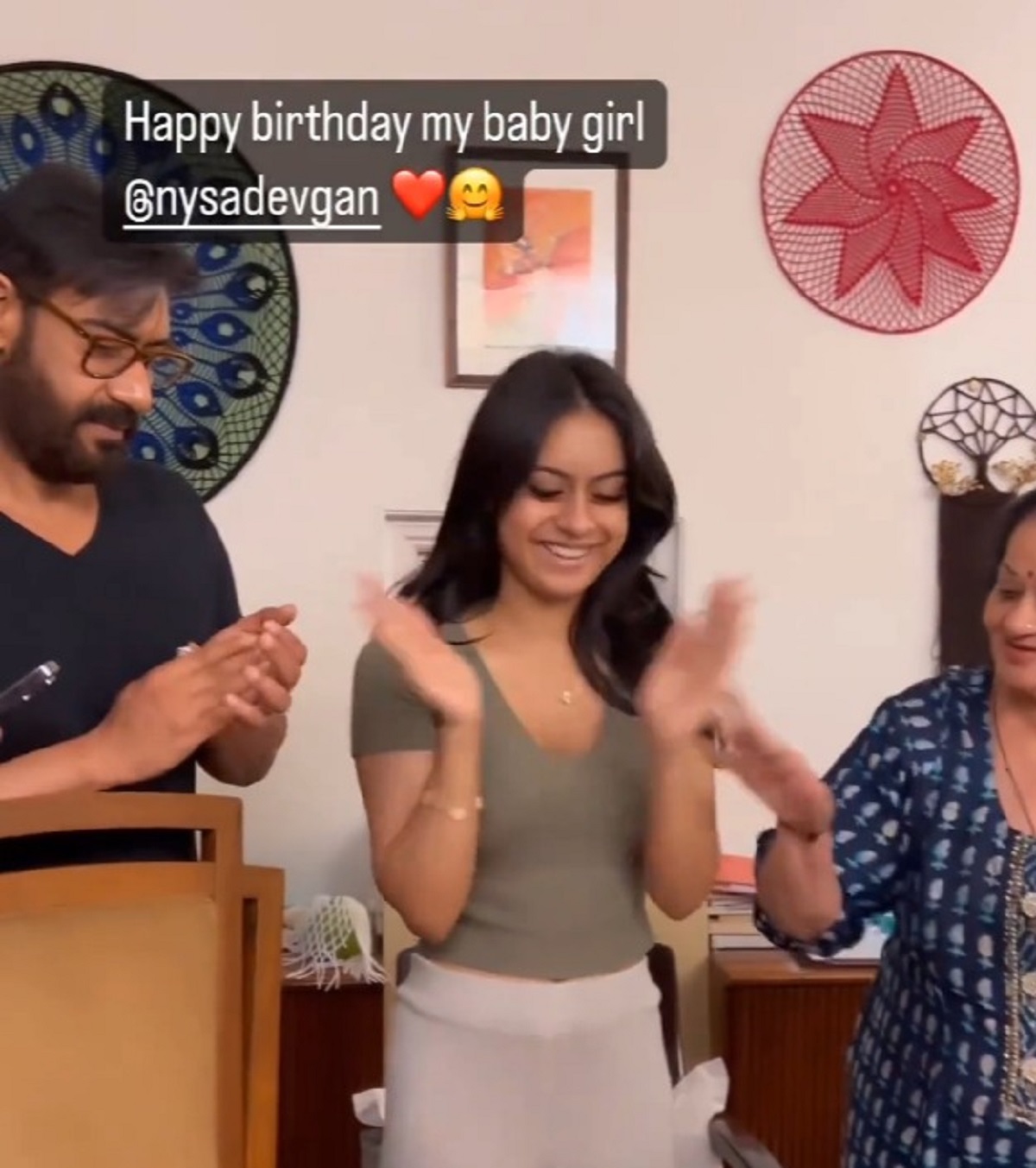 Glimpses from Nysa's birthday festivities were shared by her aunt Tanishaa