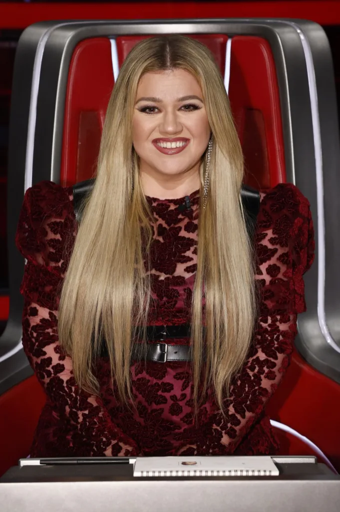 Kelly Clarkson Stuns In See Through Dress At The Voice Finale