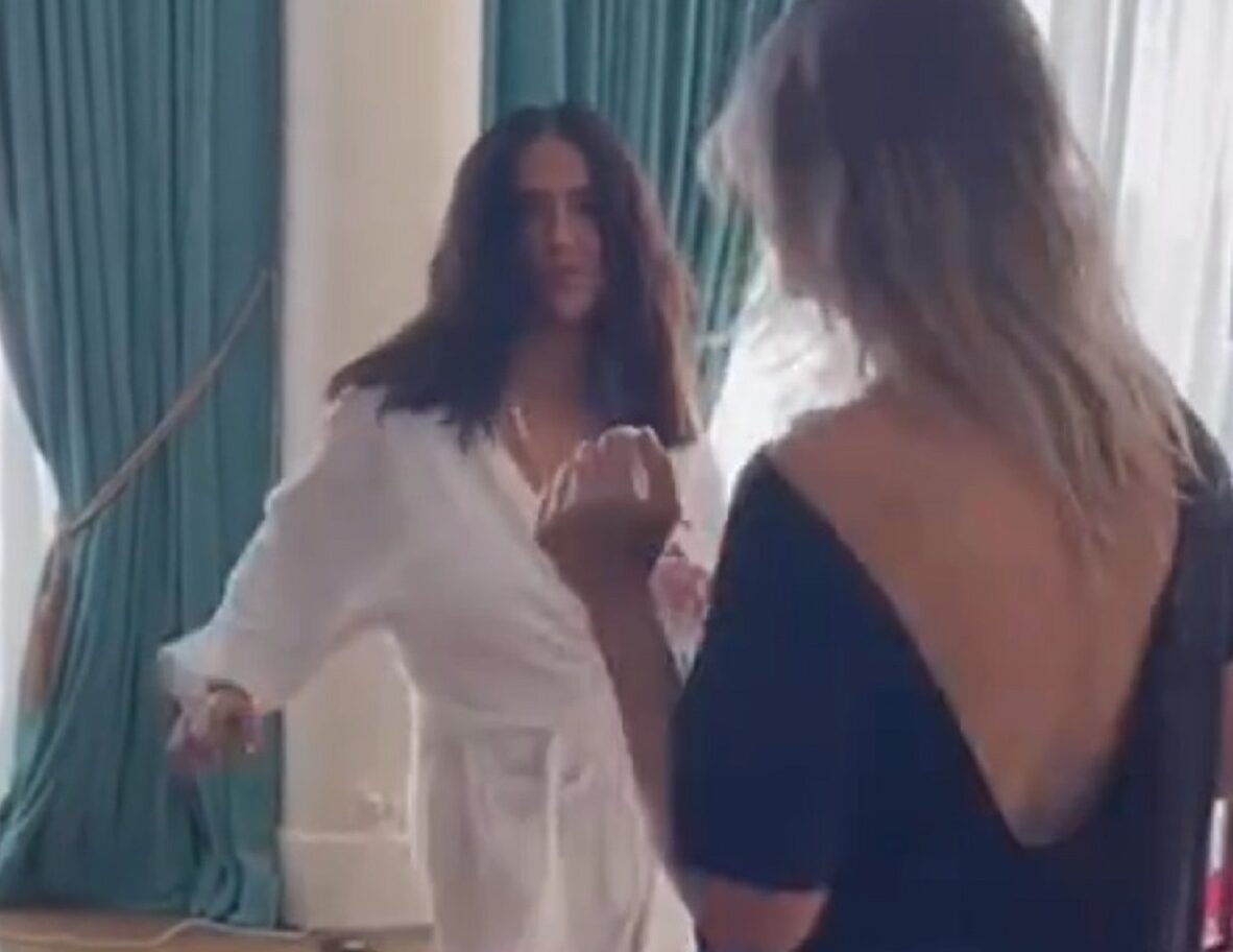 Salma Hayek's 24 Million Instagram Followers Get a Treat With Bathrobe Dance