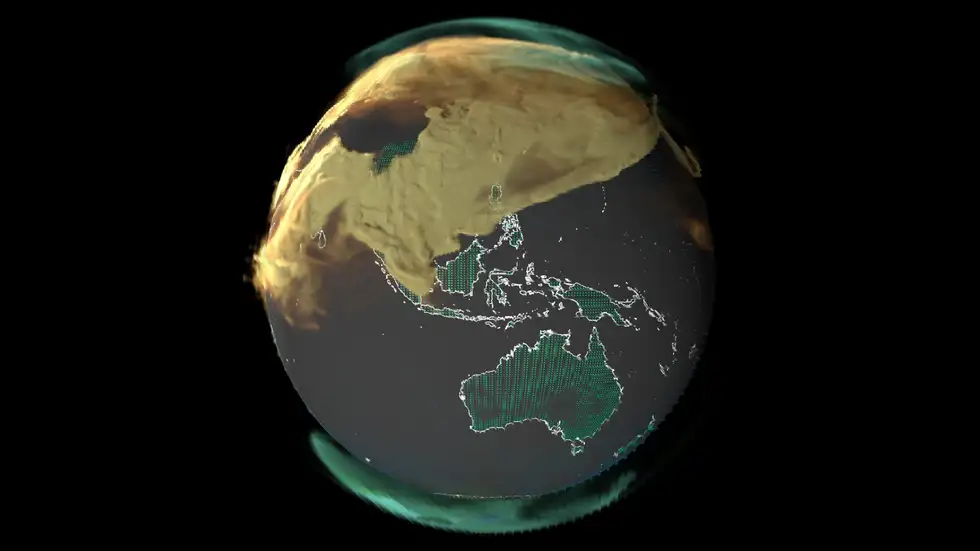 Watch NASA's Spectacular Video of Carbon Dioxide Emissions and Flows on Earth