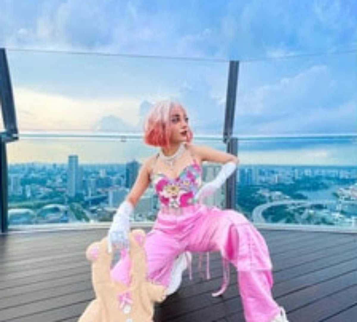 Indian influencer Krutika 'The Mermaid Scales' attend 'Barbie' premiere