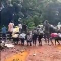 Dudhsagar Falls trekkers made to do sit-ups as a warning to others - video goes viral