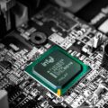 Intel computer processor in selective color photography