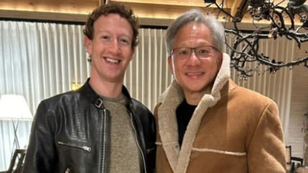 Mark Zuckerberg's Comparison: Jensen Huang Channels Taylor Swift Vibes with Iconic Leather Jacket