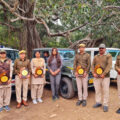 Photo: Priya Agarwal Hebbar (Anchor, TACO, Chairperson, Hindustan Zinc Ltd and Non-Executive Director, Vedanta Ltd) with forest official awardees