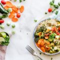 Flat-lay Photography of Vegetable Salad on Plate