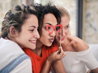 Three Women Posing For Photo