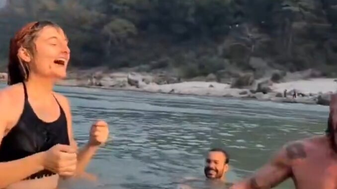 Viral Video: Semi-Nude Tourists' Ganga Dip in Rishikesh Sparks Debate Online