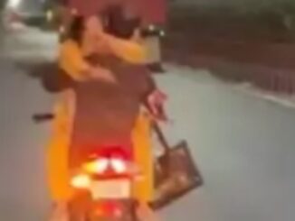 Bike Romance Gone Wild: Kota Couple's Reckless Stunt Sparks Police Concern