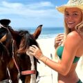 Cowgirl Couture: Olivia Dunne Dazzles in Rodeo-inspired Green Bikini on Mexican Vacation