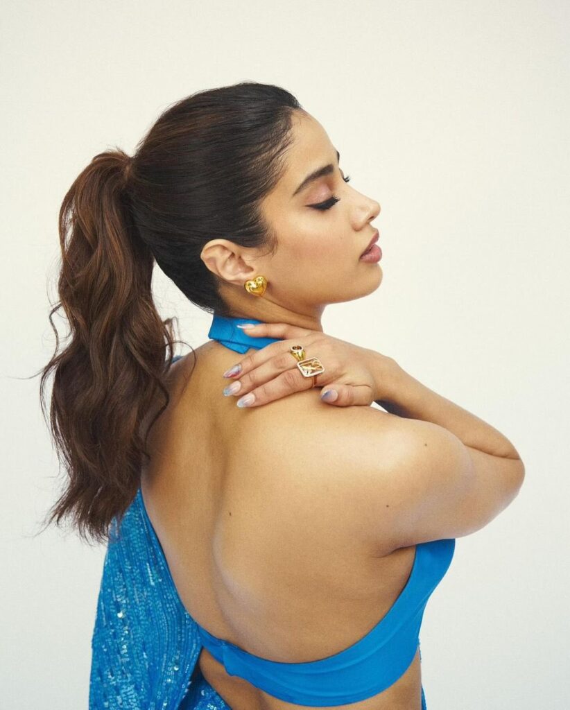 Janhvi Kapoor Shines in a Sky Blue Sequin 