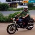 dhoni riding bike