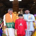 Andhra Pradesh CM Nara Chandrababu Naidu Offers Prayers at Tirupati Temple