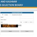 Jammu and Kashmir Staff Selection Board Releases Admit Cards for Supervisor (Female) Post