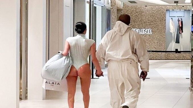 Kanye West's wife Bianca Censori flashes