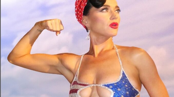 Katy Perry Celebrates July 4th in a Star-Shaped American Flag Bikini