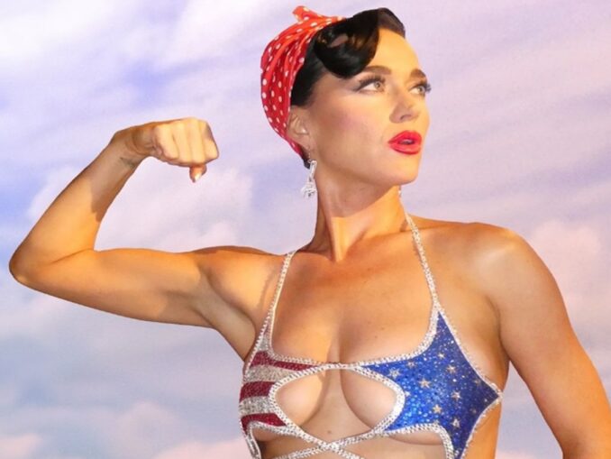 Katy Perry Celebrates July 4th in a Star-Shaped American Flag Bikini