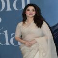 Tamannaah Bhatia Stuns in Ivory Organza Saree for 'Vedaa' Promotions