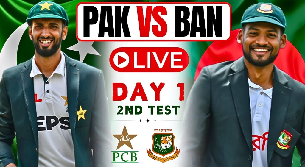 Pakistan vs Bangladesh 2nd Test Live Cricket Score, Commentary & Highlights