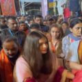 Aishwarya Rai takes daughter Aaradhya Bachchan, and her mother for Ganapati Darshan in Mumbai.