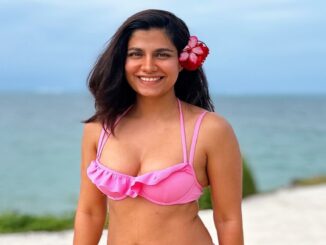 Shreya Dhanwanthary Hot Bubble Gum Pink Bikini Set