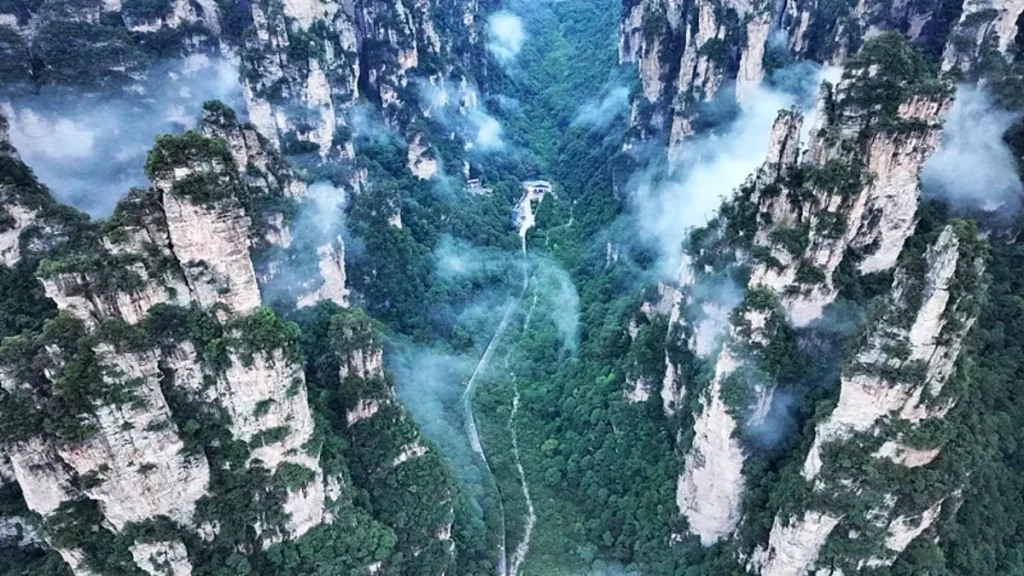 Mist Transforms Zhangjiajie into a Fairyland