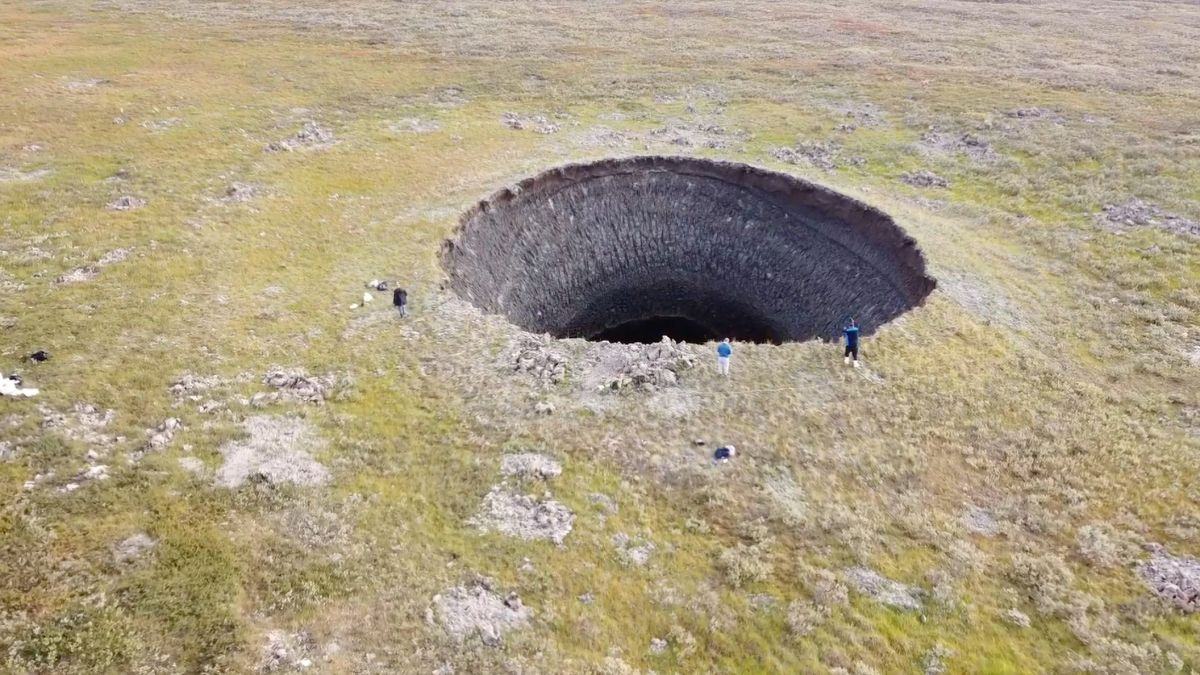 crater on the Yamal Peninsula