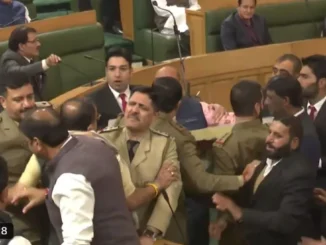 “Chaos in J&K Assembly: BJP Members Marshalled Out Over Special Status Resolution”