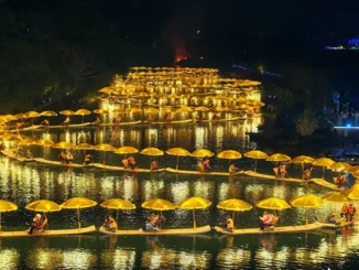 Golden Dragon Illuminates Yulong River