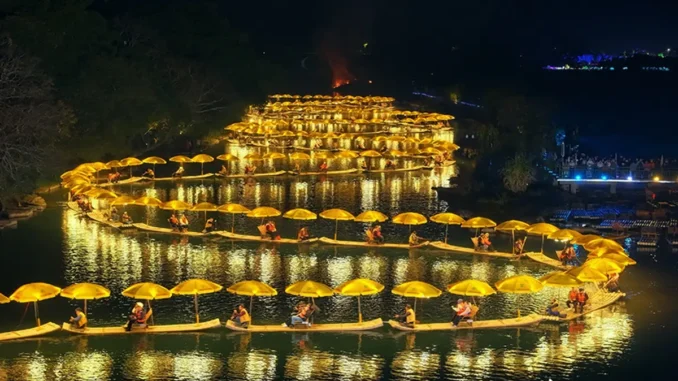 Golden Dragon Illuminates Yulong River