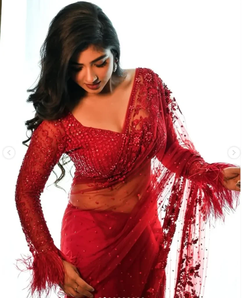 Fans Go Wild for Pragya Nagra’s Enchanting Red Saree in Latest Reel!