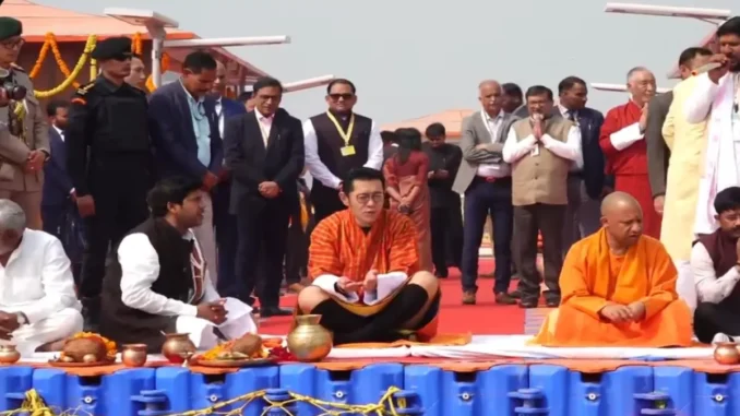 King Jigme Khesar and Yogi Adityanath