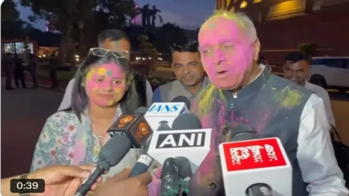 Holi Festivities Transform Parliament Complex into a Colorful Celebration