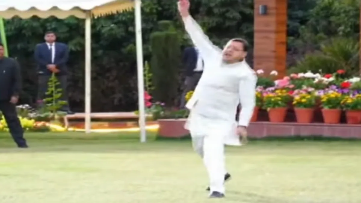 r Pushkar Singh Dhami was recently seen enjoying a game of cricket with his son in Dehradun