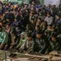Tarawih Prayer of Ramadan Held on the Ruins of Al-Lebbani Mosque in Gaza