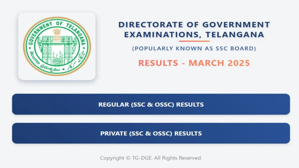 BSE Telangana TS SSC 10th Results 2025 Declared Over 5 Lakh Students Checked Online