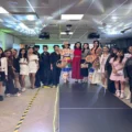 Models showcasing Balik Likha student-designed, upcycled clothing