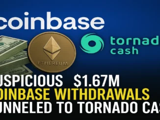 Tornado Cash Used to Obscure $1.67M in Coinbase Withdrawals