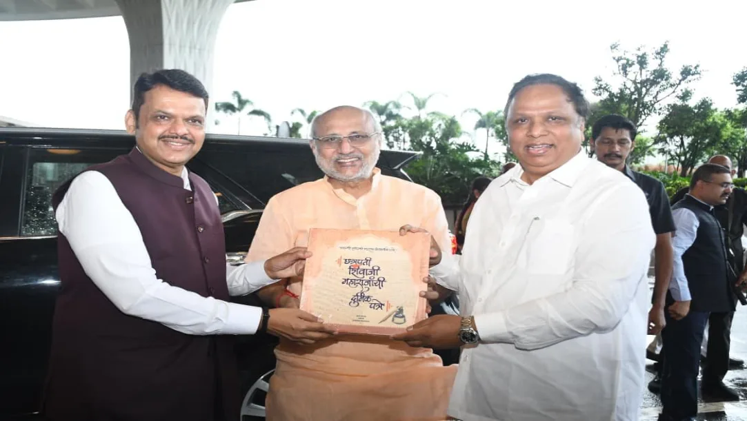 Maharashtra CM Devendra Fadnavis today paid a courtesy call on Governor CP Radhakrishnan at Raj Bhavan, Mumbai
