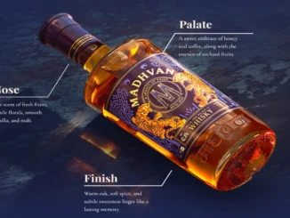 Madhvan, a premium whisky that fuses Indian grain spirits with Scotch malt whisky,