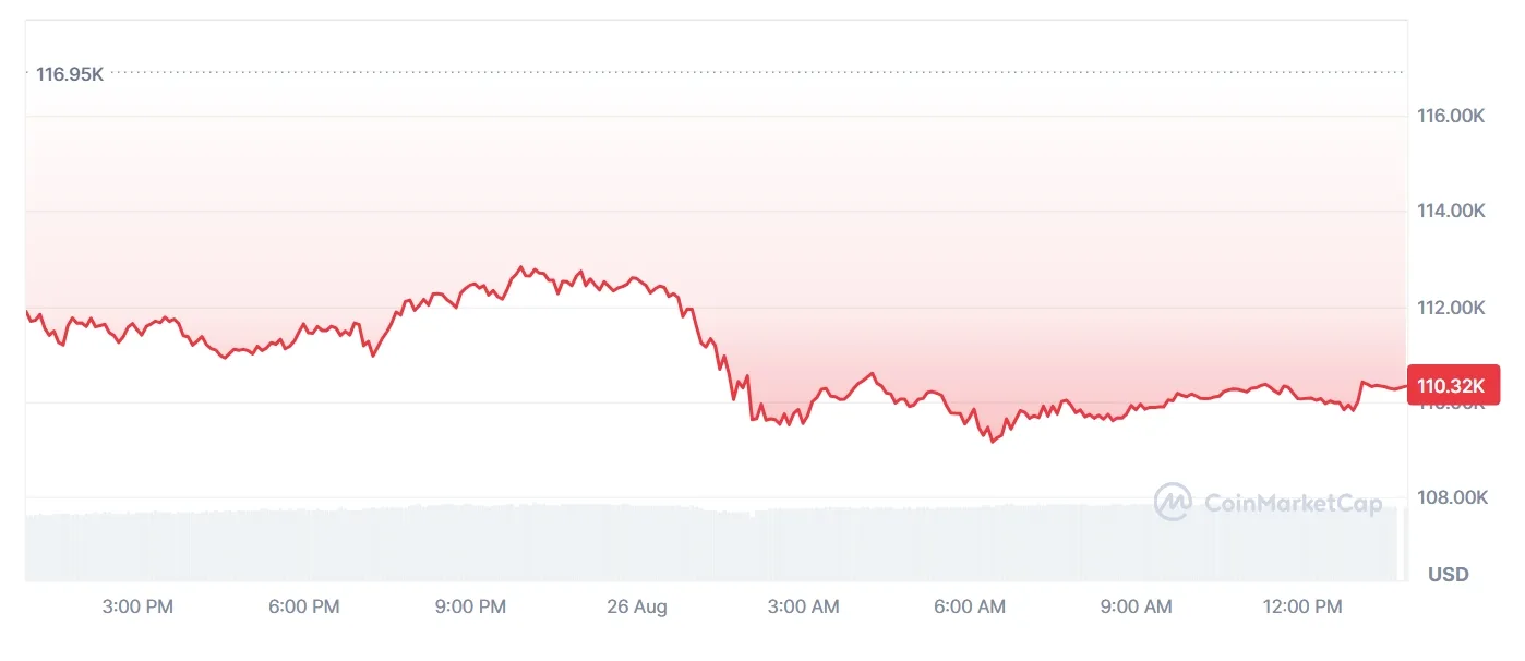 Bitcoin plunged to a seven-week low of $109,000